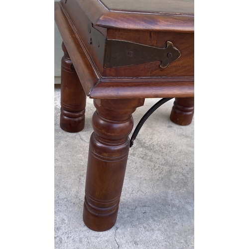 32 - Solid Wood Indian Style Design Dark Brown Occasional Table (45 W. x 45 D. x 41cm H.)