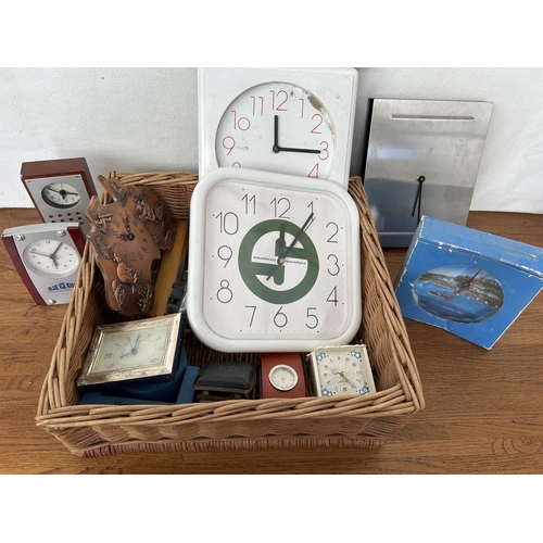 452 - Box of Assorted Clocks