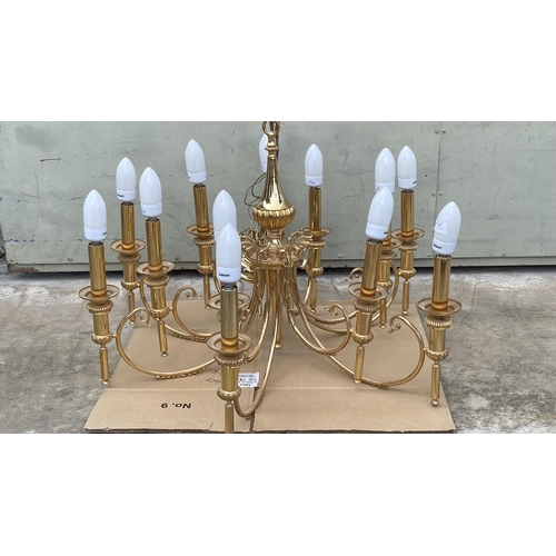 59 - Vintage Georgian Style 12-Light Chandelier (85cm Diameter)