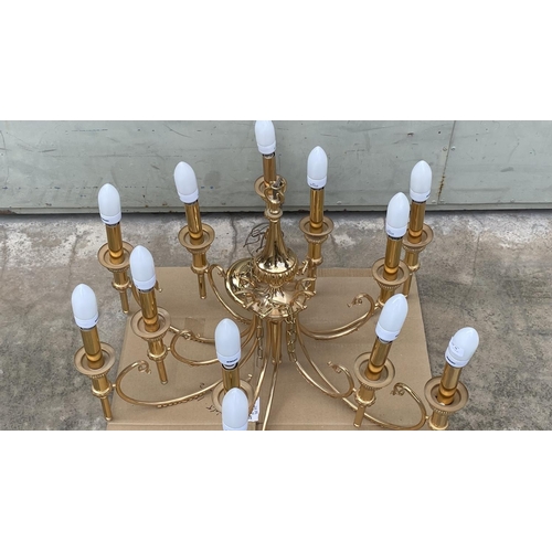 59 - Vintage Georgian Style 12-Light Chandelier (85cm Diameter)