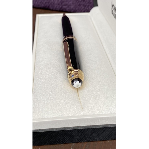 107 - Mont Blanc Meisterstuck Gold Coated Black Pencil with Mont Blanc Emblem