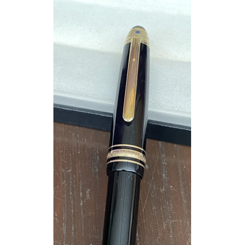 107 - Mont Blanc Meisterstuck Gold Coated Black Pencil with Mont Blanc Emblem