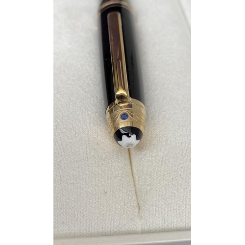 107 - Mont Blanc Meisterstuck Gold Coated Black Pencil with Mont Blanc Emblem