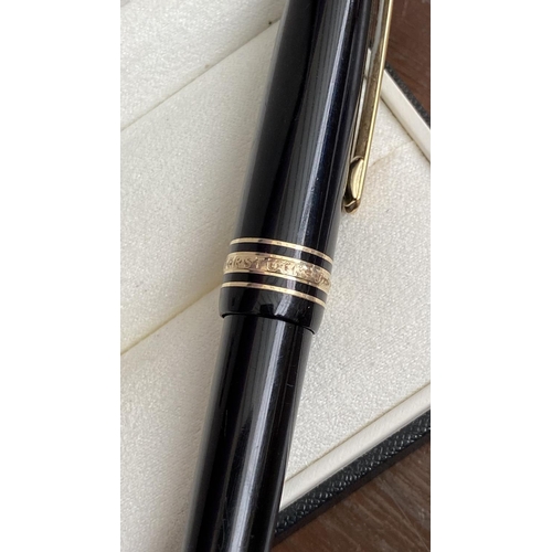 107 - Mont Blanc Meisterstuck Gold Coated Black Pencil with Mont Blanc Emblem