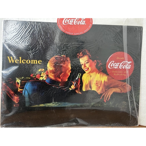 103 - Coca-Cola Welcome Metal Tin Sign (40 x 30cm)