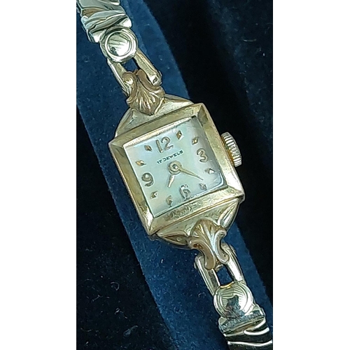 241 - Rare Vintage 1940's/1960's Fond Acier Women's Watch, Swiss Made, Gold Plated