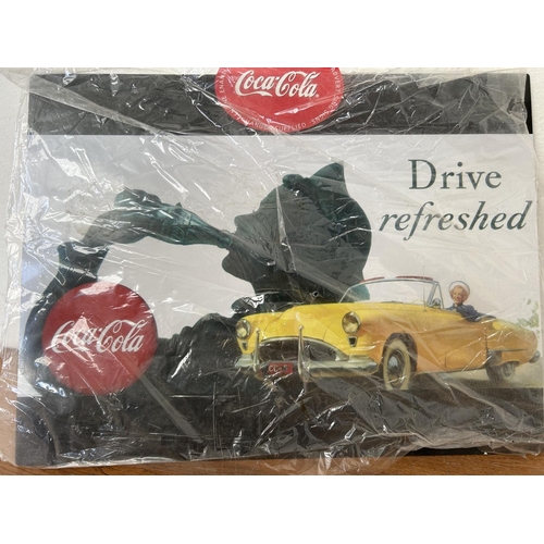 273 - Drive Refreshed Coca-Cola Metal Tin Sign (40 x 30cm)