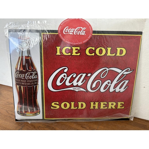 38 - Ice Cold Coca-Cola Sold Here Metal Tin Sign (40 x 30cm)