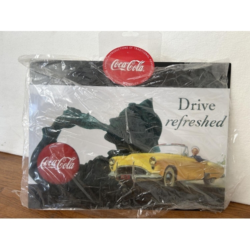 39 - Drive Refreshed Coca-Cola Metal Tin Sign (40 x 30cm)