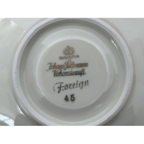 157 - Bavarian Johann Feltman Gold Porcelain 13-Piece Coffee Set