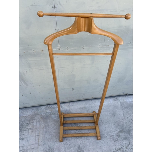 210 - Wooden Suit Rack / Valet stand