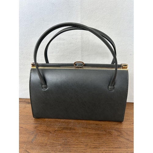 287 - Vintage 1950's Leather Lined Handbag