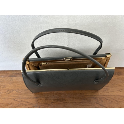 287 - Vintage 1950's Leather Lined Handbag