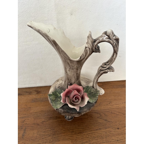 312 - Vintage Italian Capodimonte Pitcher