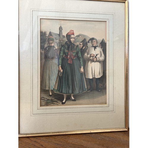 315 - Vintage Signed and Framed Lithograph (33 x 40cm)