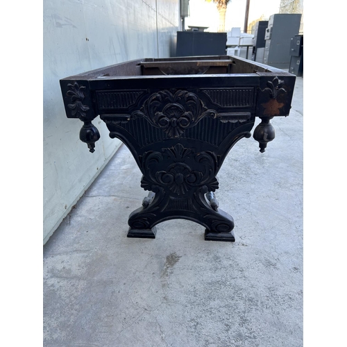 87 - Vintage Highly Carved Decorative Coffee Table (No Top)