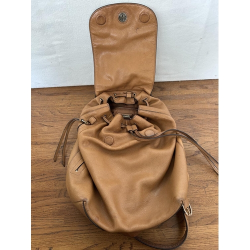 330 - Tory Burch Brown Leather Backpack