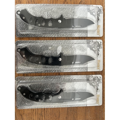 351 - x3 Bosidun Pocket Knives (Unused)