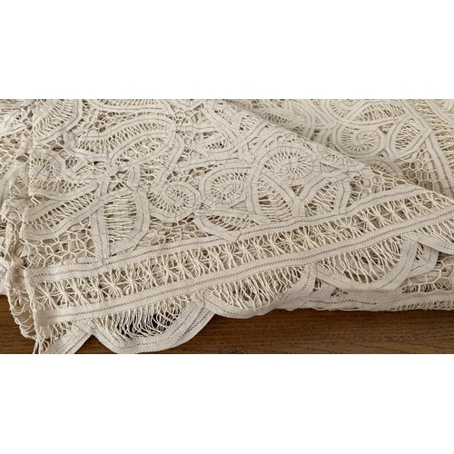 382 - Large Qty of Table Runners and Laces Incl. Large Table Cloth