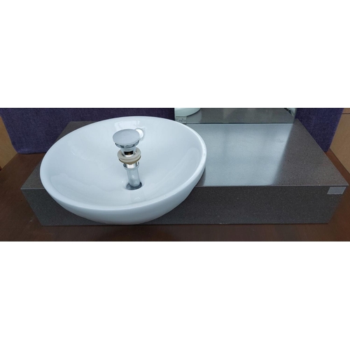 523 - Ecolia Bathroom Sink with Mirror (Unused)