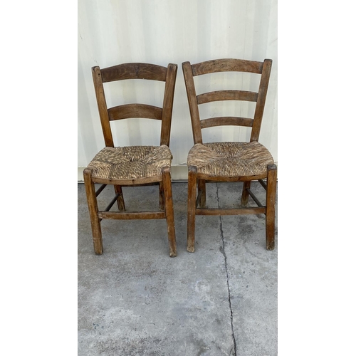 360 - x2 Old Traditional Cyprus Handmade Coffee Shop Chairs from 1950s