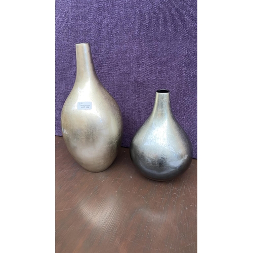 138 - x2 Beautiful Modern Ceramic and Glass Vases