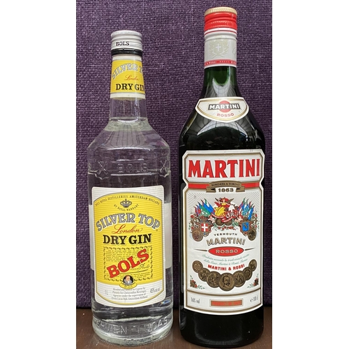 290 - Collection of Alcoholic Drinks Incl. Martini Rosso and Bianco Vermouth, Silver Top Dry Gin and Other