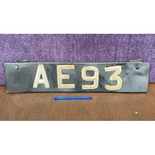 429 - Vintage 1950's Metal Cyprus Car Number Plate