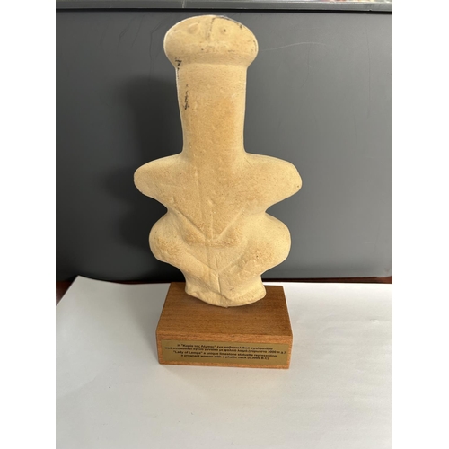 117 - 'Lady of Lempa' Limestone Statuette of Pregnant Woman with Phallic Neck (C.3000BC)