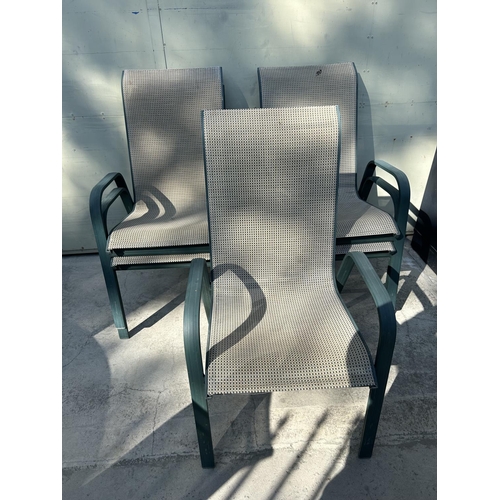 16 - x5 Garden Aluminium Stacking Chairs - Code AM7153W, AM6741X, AM6741W, AM6741U, AM6741V