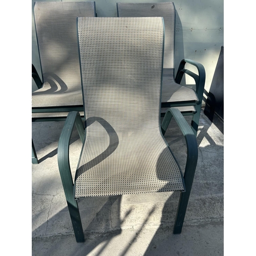 16 - x5 Garden Aluminium Stacking Chairs - Code AM7153W, AM6741X, AM6741W, AM6741U, AM6741V