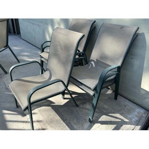 16 - x5 Garden Aluminium Stacking Chairs - Code AM7153W, AM6741X, AM6741W, AM6741U, AM6741V