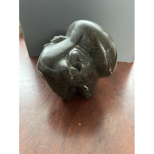 401 - Heavy Marble Hippopotamus Figure