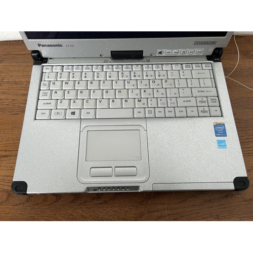 8 - Panasonic CF-C2 Toughbook Notebook Laptop Computer (A/F - Hard Drive Removed, No Power Adaptor) - Co... 