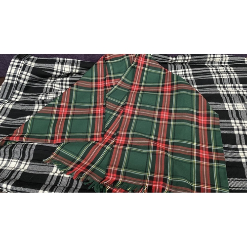 409 - Traditional Scottish Long Wrap Skirt for Women, 100% Pure New Wool, Size 20, Together with Scarf