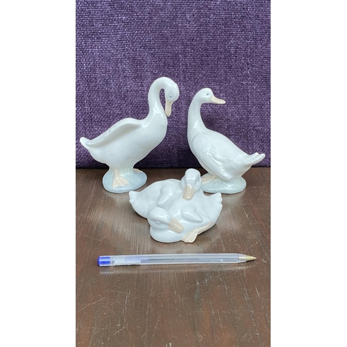 419 - Set of 3 Nao by Lladro Porcelain Duck Figurines - Taken Back on 15/3/2025