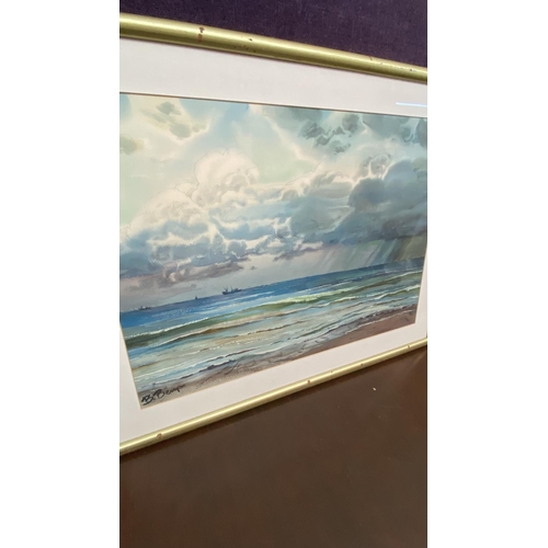 608 - Watercolor Seascape Painting Signed 'B. Berry' (86 x 66cm)