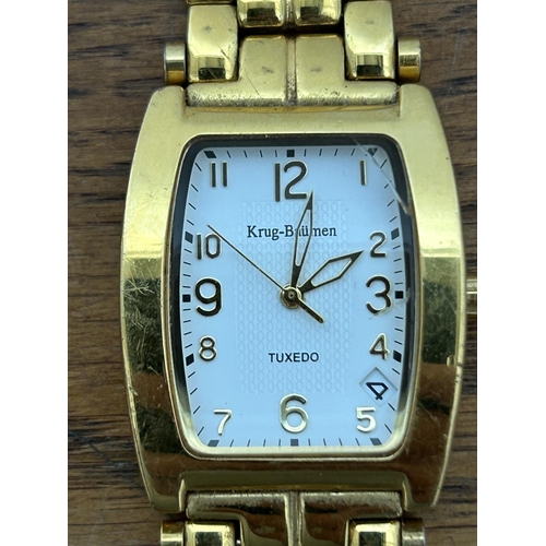 665 - Krug Baumen Tuxedo Gold Plated Watch (Slightly Scratched)