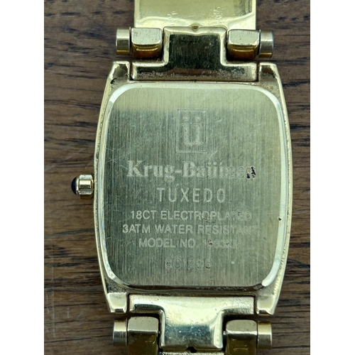 665 - Krug Baumen Tuxedo Gold Plated Watch (Slightly Scratched)