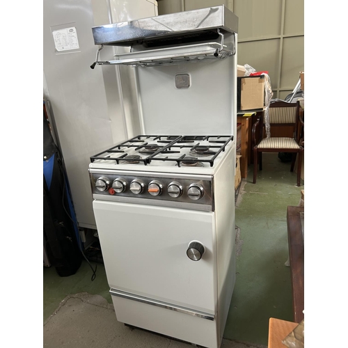 668 - Main Vintage 4-Burner Gas Cooker with Electric Oven and Eye Level Grill from 1980s