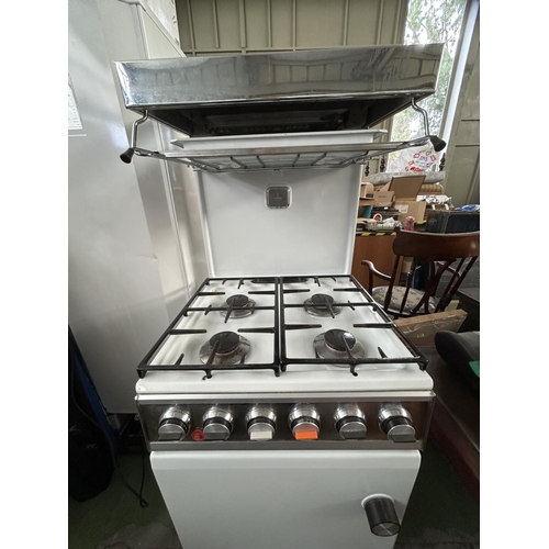 668 - Main Vintage 4-Burner Gas Cooker with Electric Oven and Eye Level Grill from 1980s