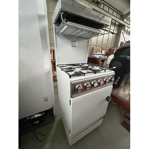 668 - Main Vintage 4-Burner Gas Cooker with Electric Oven and Eye Level Grill from 1980s