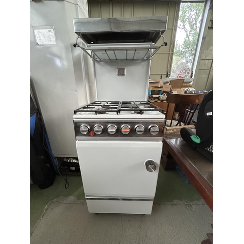 668 - Main Vintage 4-Burner Gas Cooker with Electric Oven and Eye Level Grill from 1980s