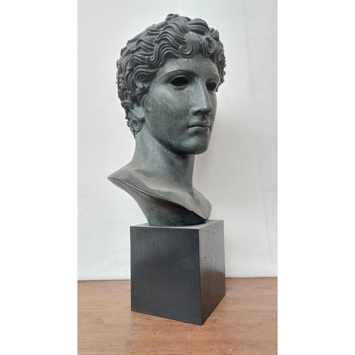 10 - Bust Head of Winning Athlete Wearing Olive Crown Statue, Based on the Original Bronze Work Kept at t... 