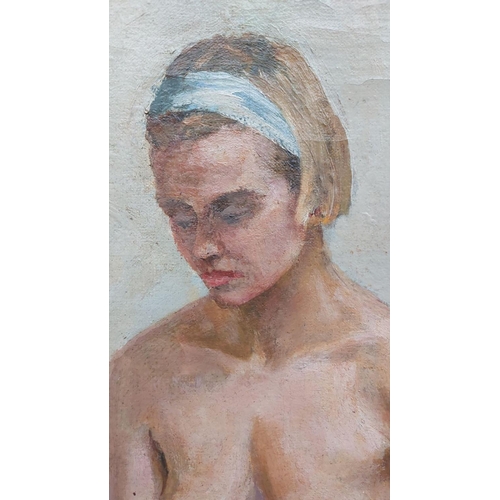 101 - Nude Lady Oil Painting in Frame (50 x 65cm)