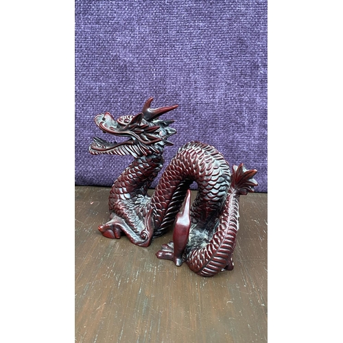 112 - Chinese Red Dragon Statue