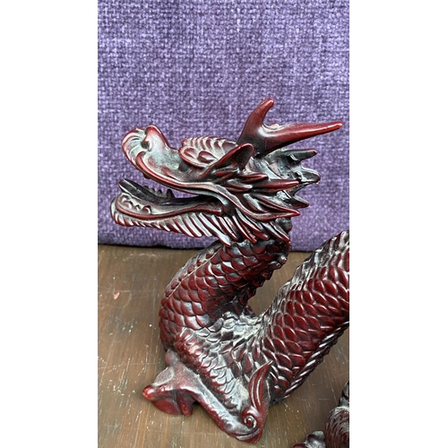 112 - Chinese Red Dragon Statue