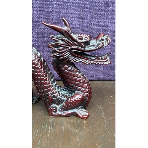 112 - Chinese Red Dragon Statue