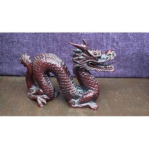 112 - Chinese Red Dragon Statue