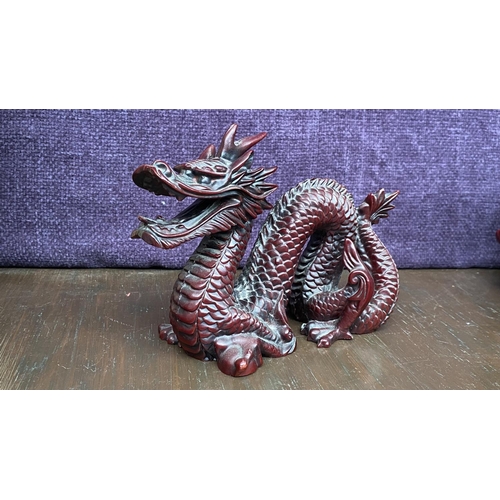 112 - Chinese Red Dragon Statue